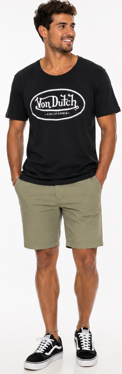 Tee Shirt Noir coupe Regular Col rond BRAD | Homme - Vondutch