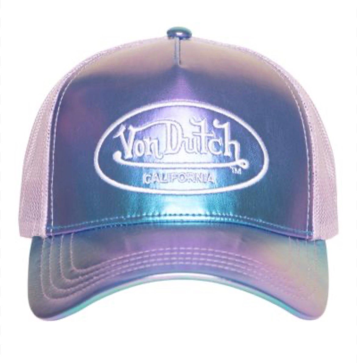 Casquette Von Dutch chrome multicolore – style trucker tendance