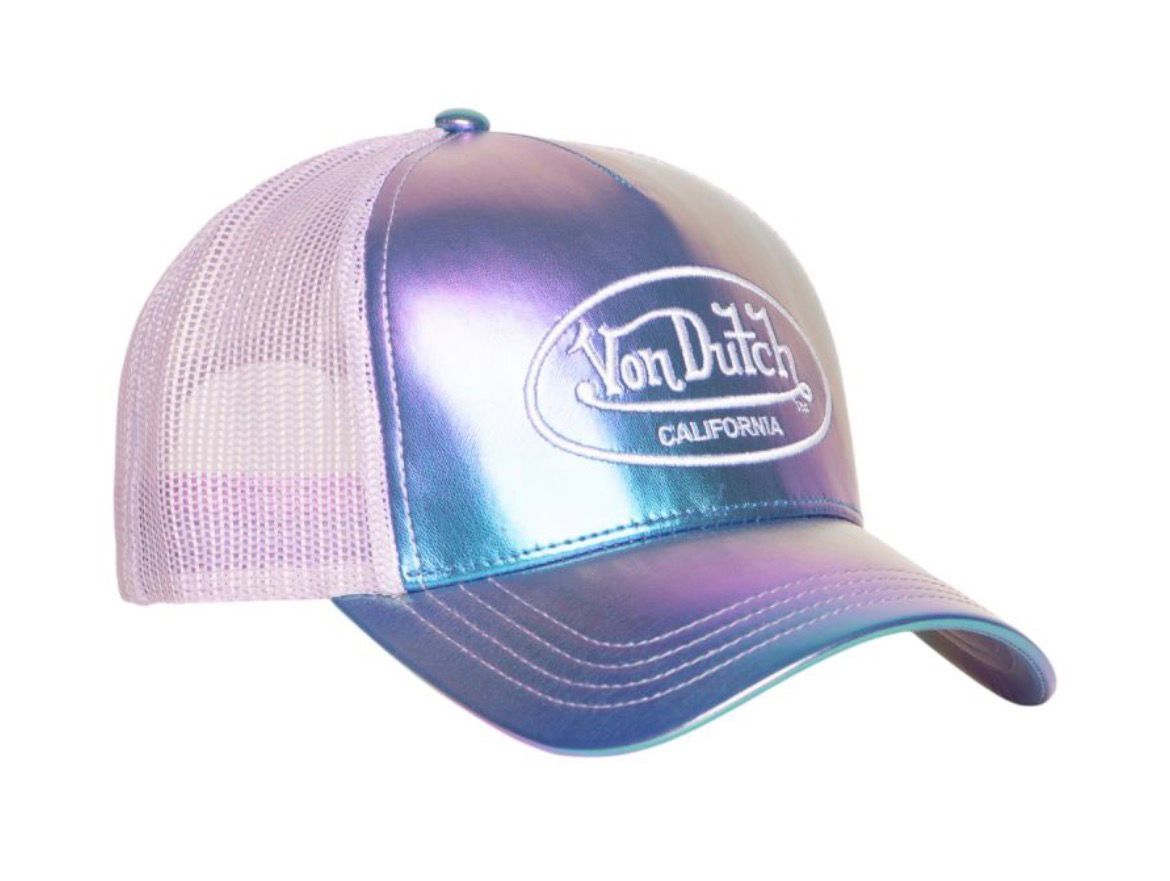 Casquette Von Dutch chrome multicolore – style trucker tendance