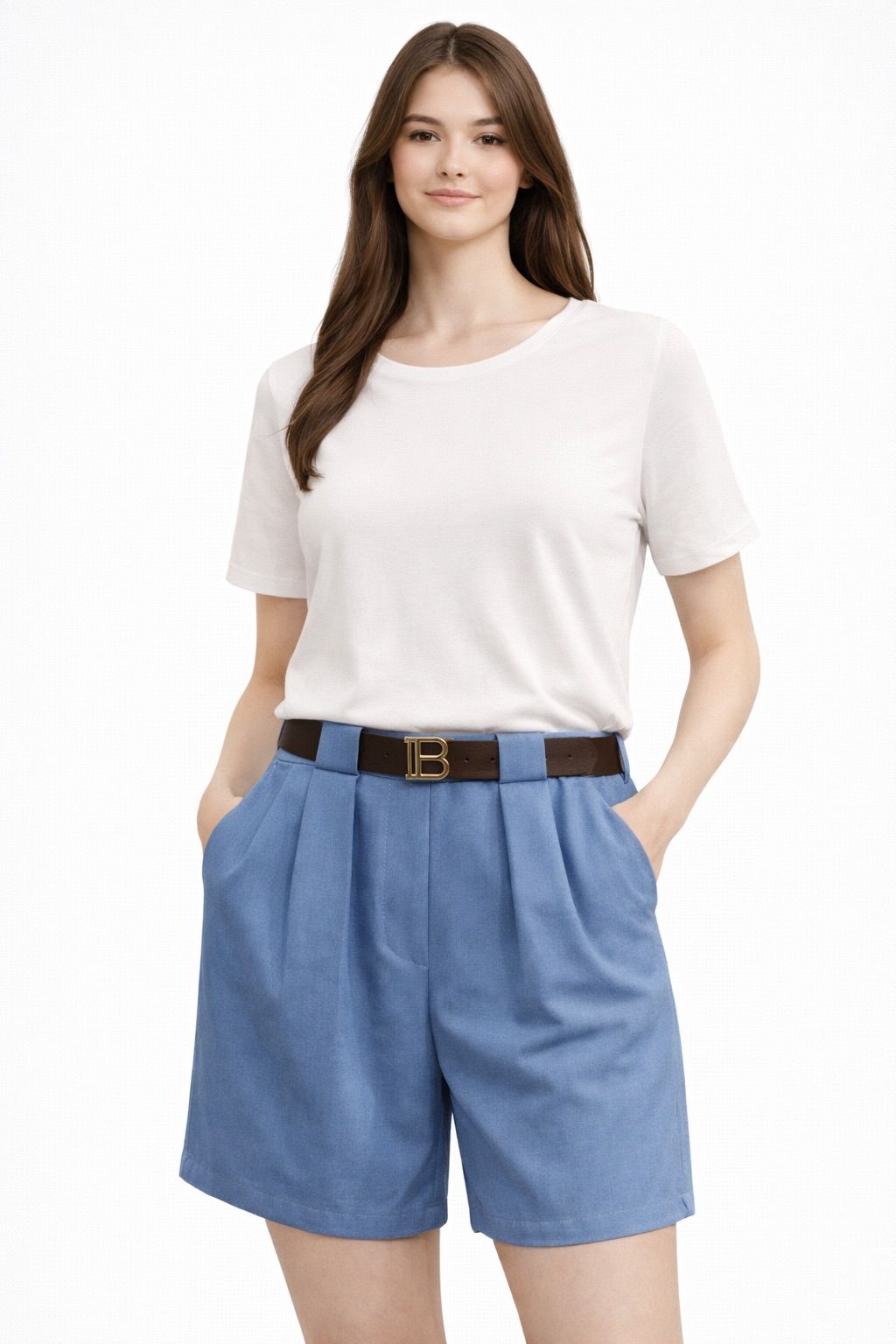 Short Élégance Milano – Taille Haute Ceinturée