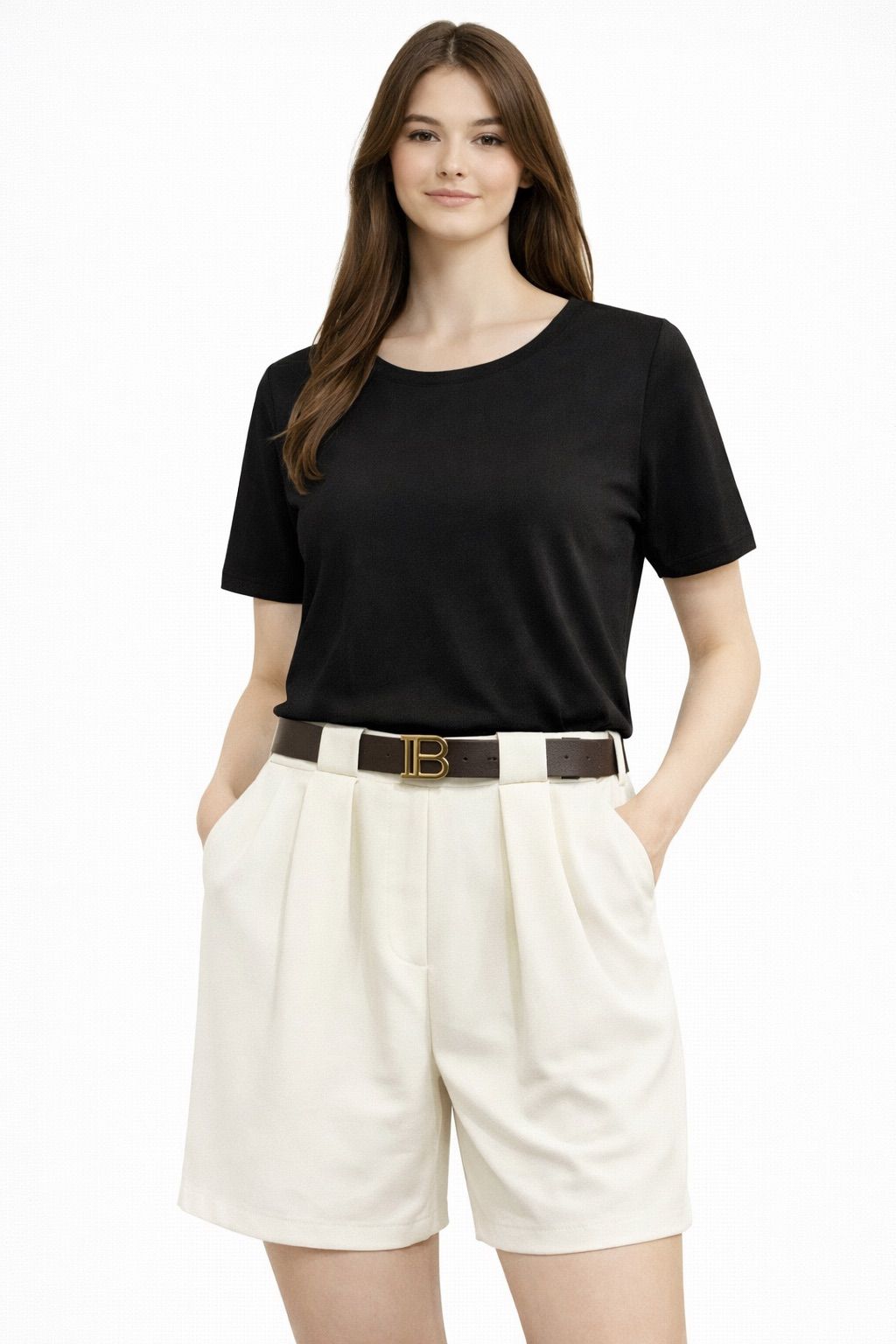 Short Élégance Milano – Taille Haute Ceinturée