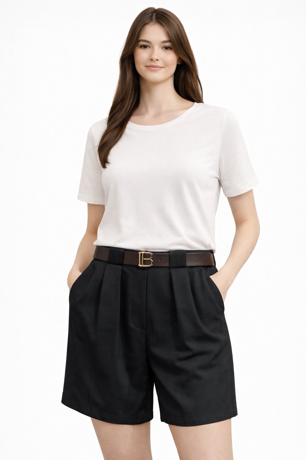 Short Élégance Milano – Taille Haute Ceinturée