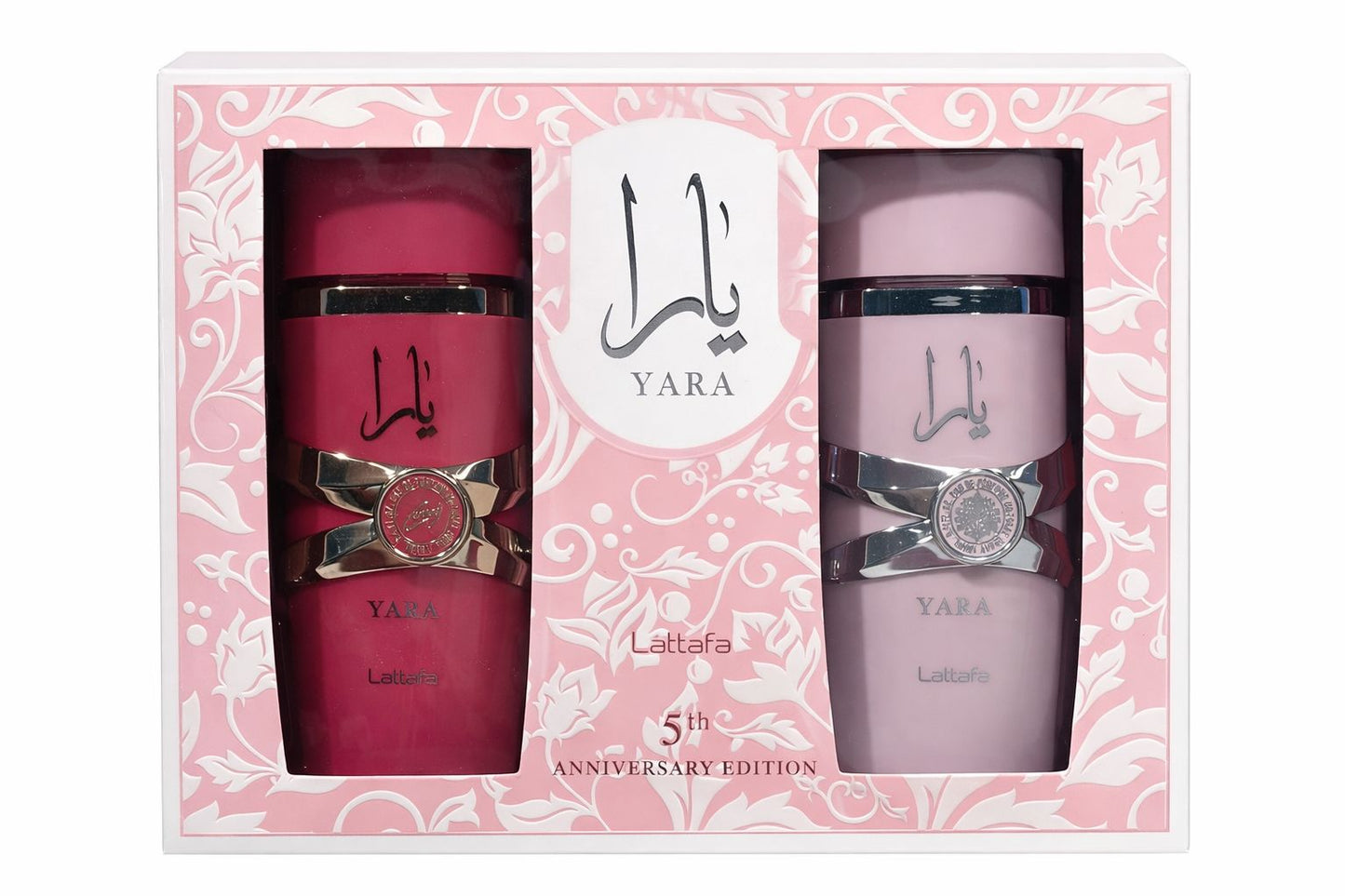 Coffret Parfum Yara Lattafa 5th Anniversary Edition – Duo Yara Rose & Yara Pink – Coffret Cadeau Femme