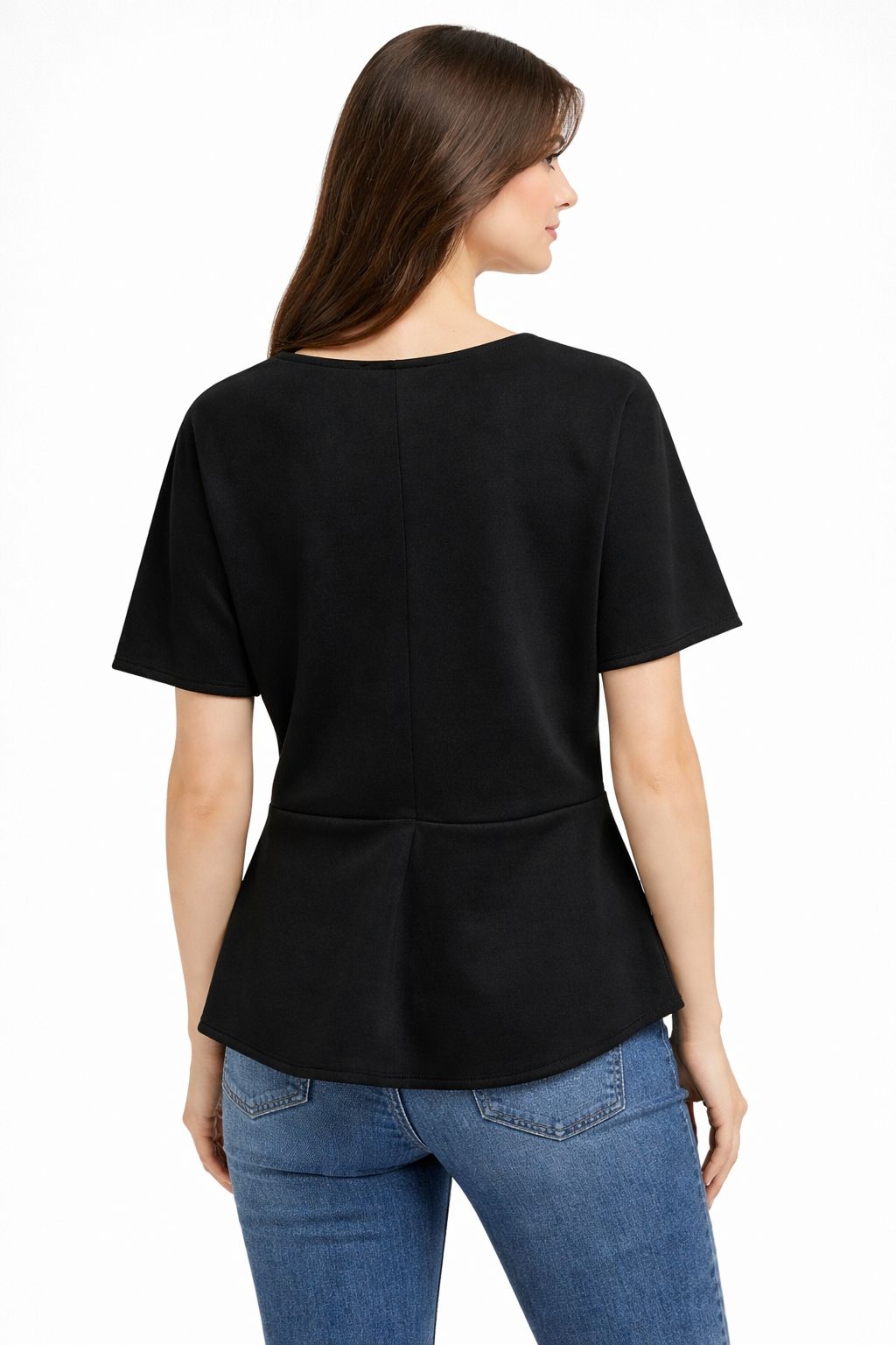 T-shirt Femme Êlena  Coupe Évasée Col V – Élégant & Confortable
