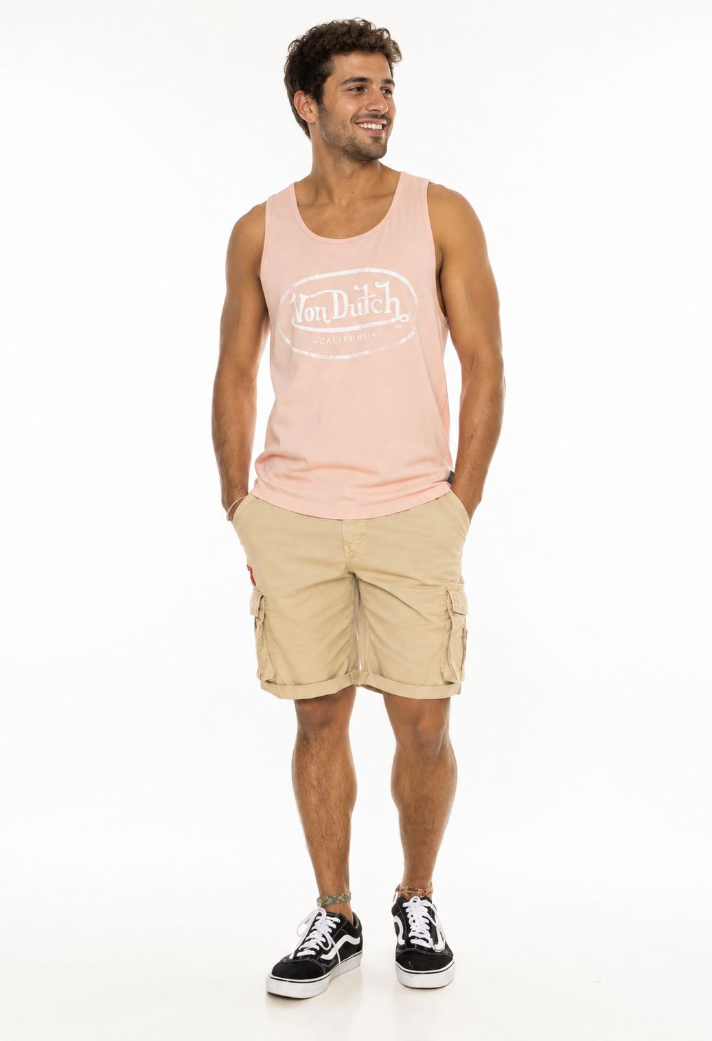 Von dutch débardeur couleur vert /rose