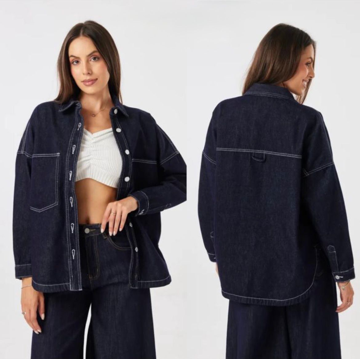 Veste Denim Aya –veste en jeans oversize incontournable pour un style tendance