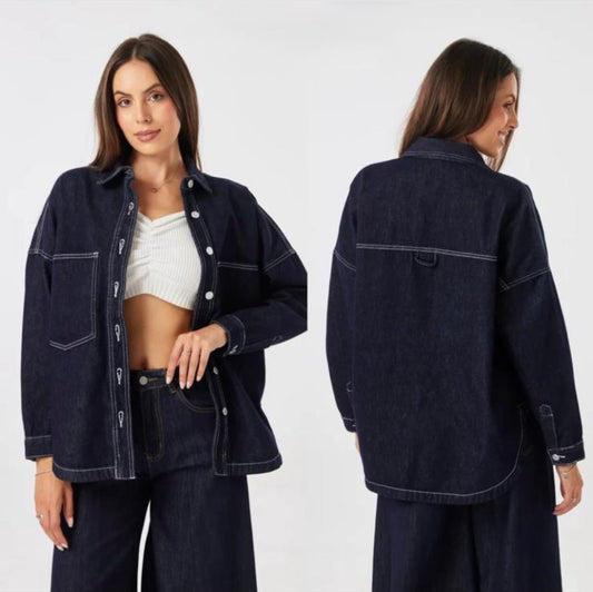 Veste Denim Aya –veste en jeans oversize incontournable pour un style tendance