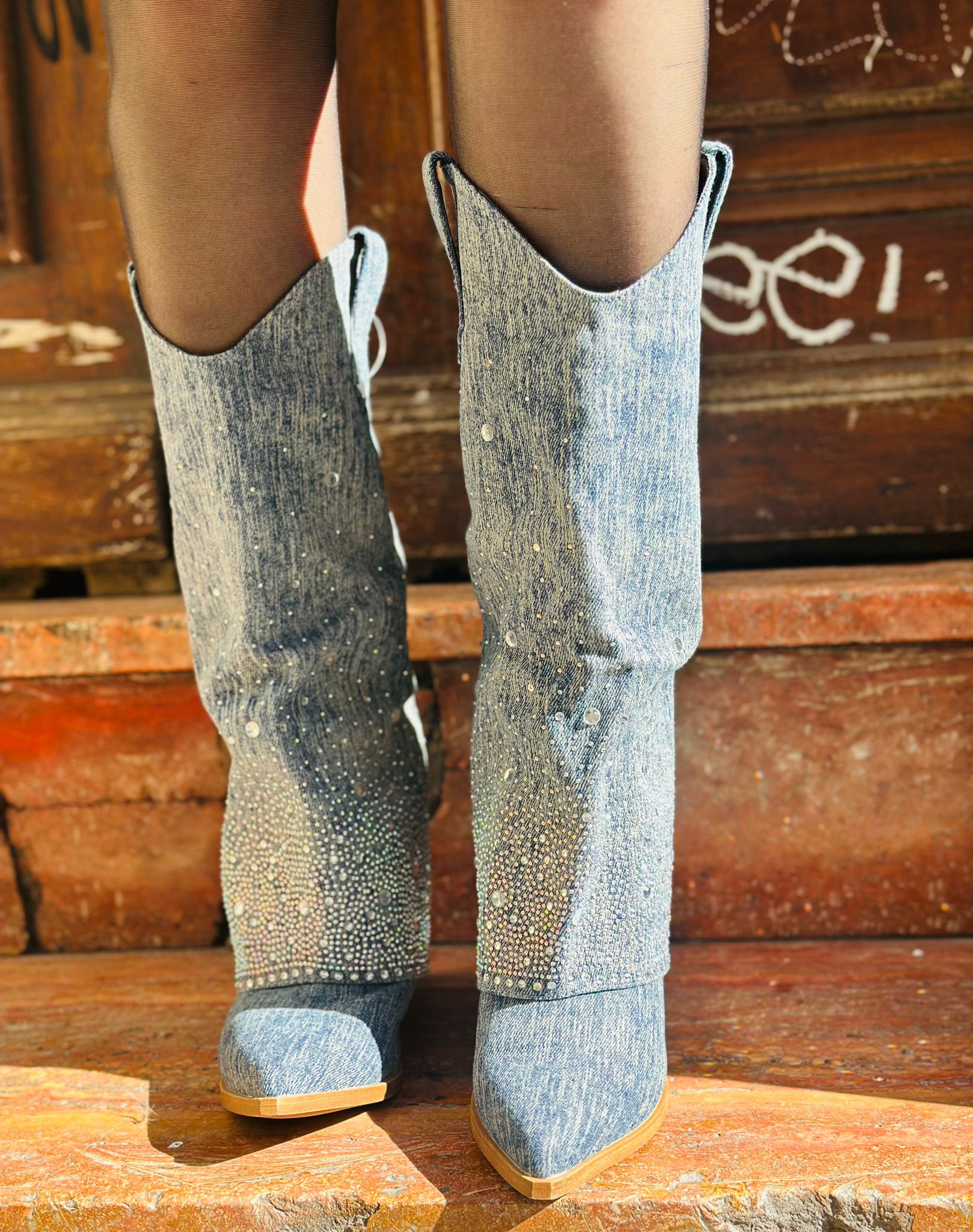 Bottes Denim&Strass