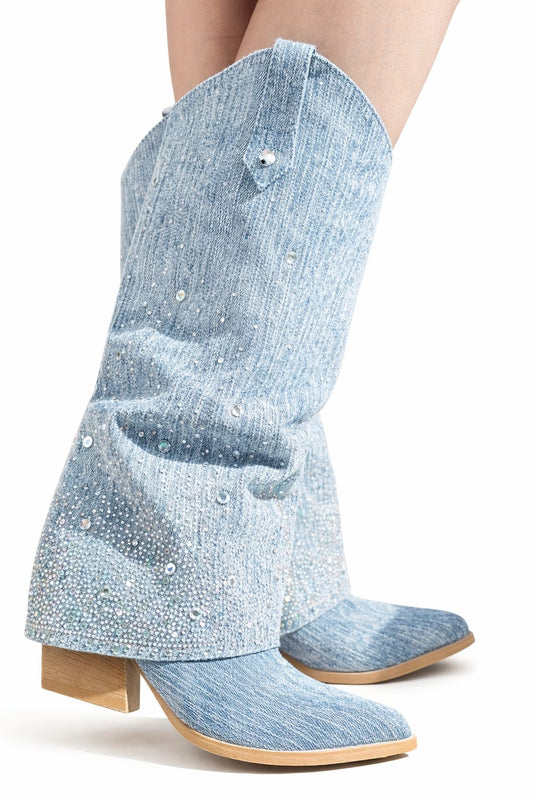 Bottes Denim&Strass